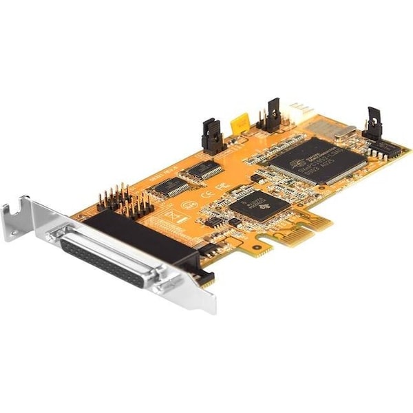 2-Port RS-232 + 1-port Parallel PCI Express Card, Low Profile *Power Over Pin-9